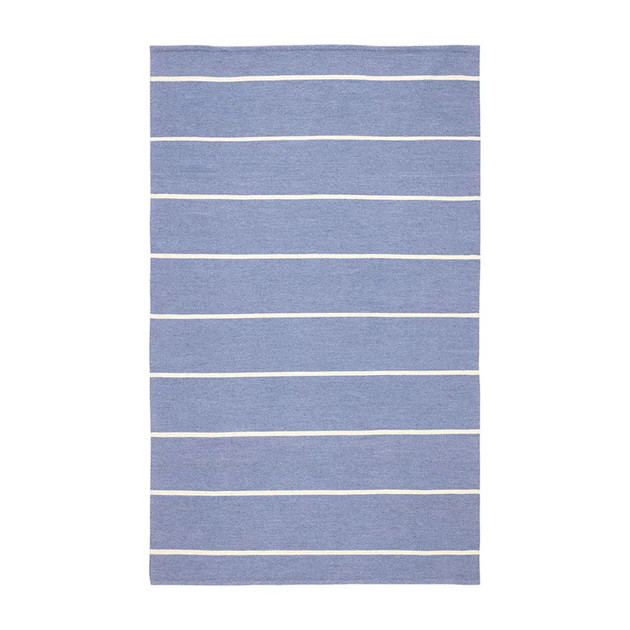 Pismo Stripe Indoor/Outdoor Rug - French Blue/White | Cailini Coastal