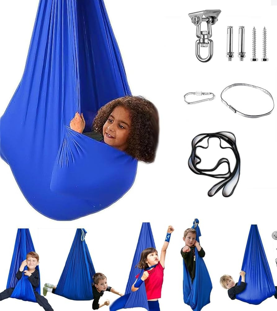 Aokitec Sensory Swing for Kids with Special Needs, Indoor Kids Swing Cuddle Hammock Chair Adjusta... | Amazon (US)