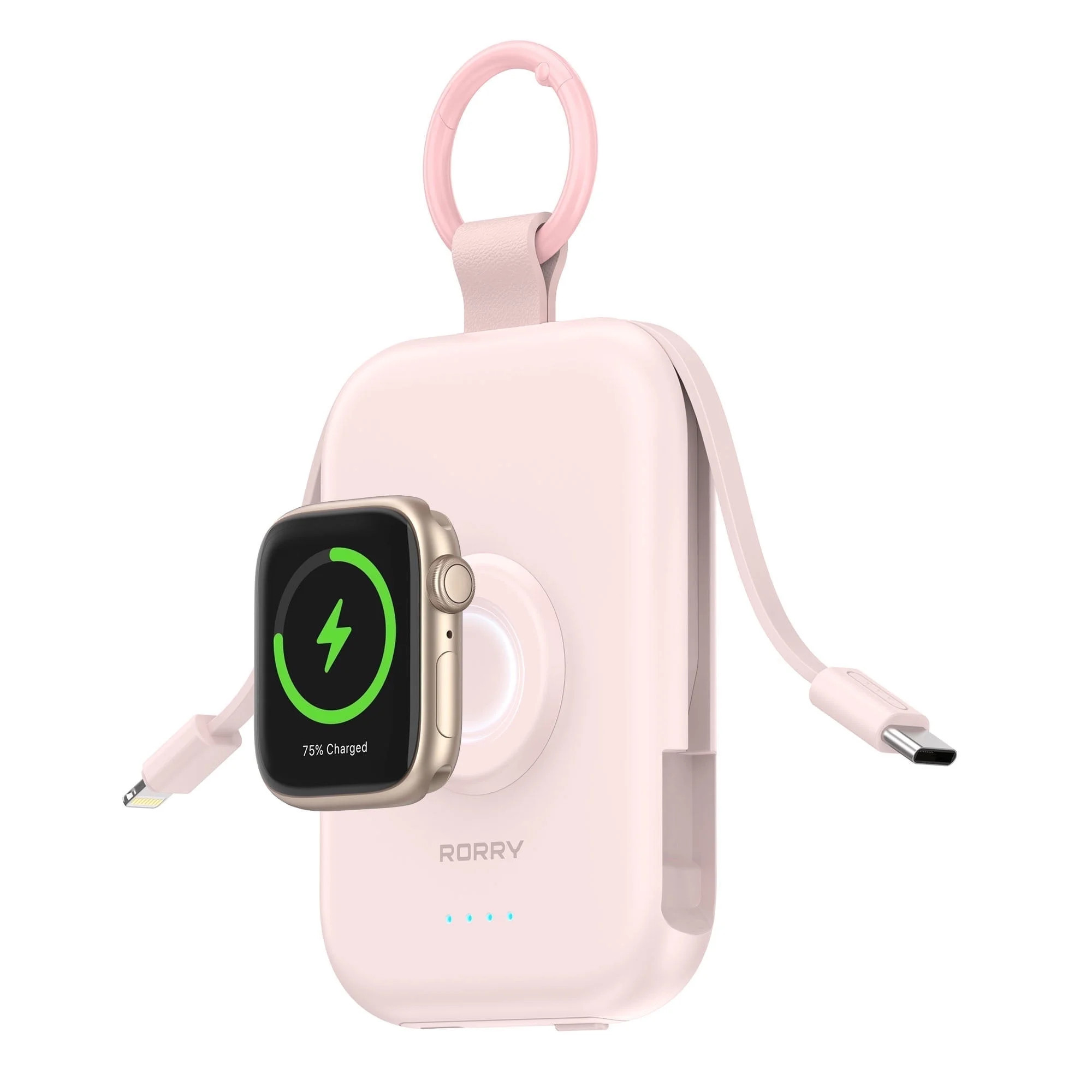 RORRY Portable Charger, 5000mAh Power Bank - Apple Watch Charger with Built-in Cables,Travel-Read... | Walmart (US)