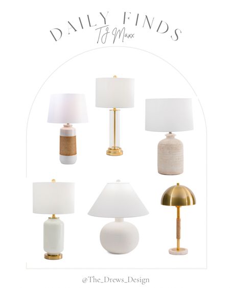 Tj Maxx affordable table lamp options that I love! Dupe alert, ceramic lamp, white and gold lamp, cane lamp, coastal home decor 

#LTKhome #LTKunder50 #LTKstyletip