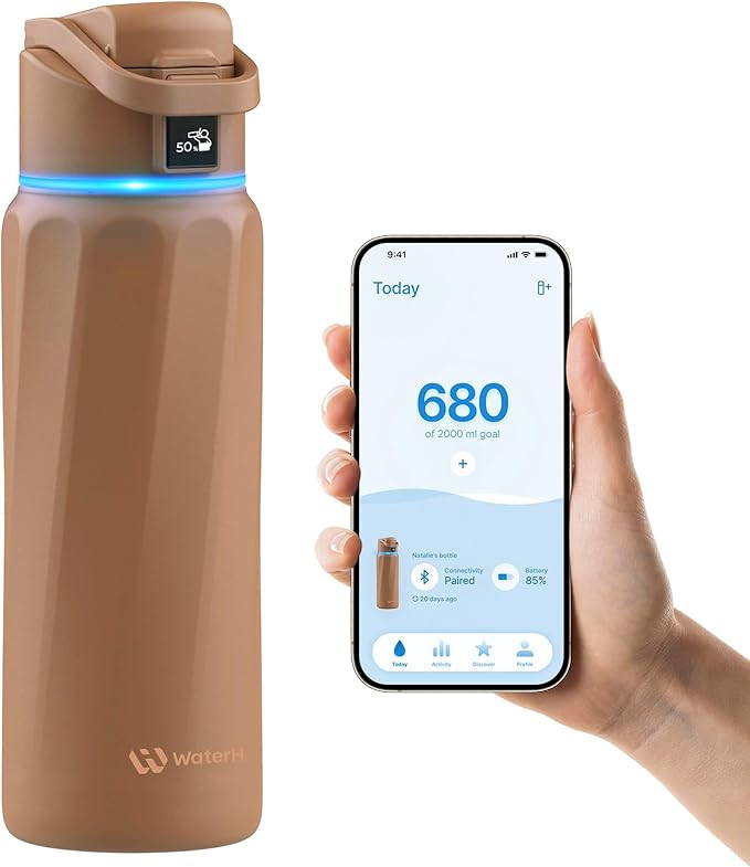 BOOST Smart Water Bottle with Reminder & Tracker, Double Wall Vacuum Insulated Bottles Stainless ... | Amazon (US)