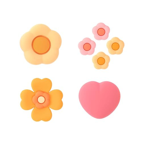 GeekShare Cross D-Pad Button Caps Thumb Grip Caps Set Compatible with Switch 2, ABXY Key Buttons Sticker Cover Caps for Switch 2 - Heart and Flower | Amazon (US)