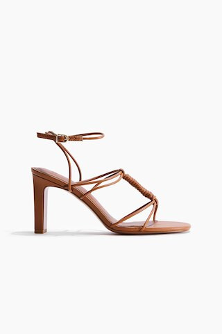 H & M - Heeled Strappy Sandals - Brown | H&M (US + CA)