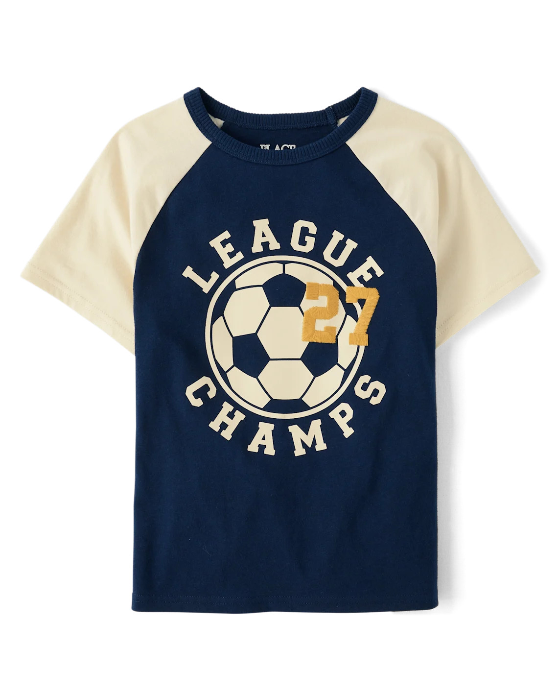 Boys Embroidered Graphic Raglan Top - blue | The Children's Place