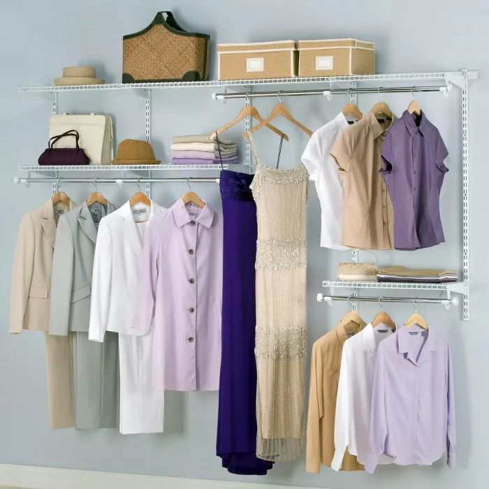 Rubbermaid Configurations 4-8 Feet Custom DIY Closet Organizer Kit, White | Target