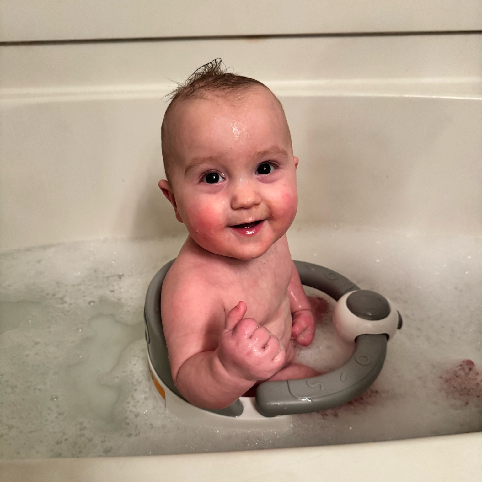 We love bath time even more now! This bath seat is so nice especially if baby is just sitting up! 
The handles open and close to easily get baby in and out! 

#LTKKids #LTKBaby #LTKFindsUnder50