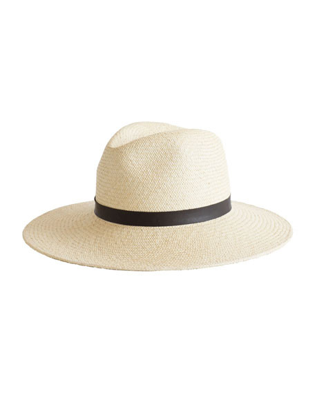 Janessa Leone Gloria Straw Panama Fedora | Neiman Marcus