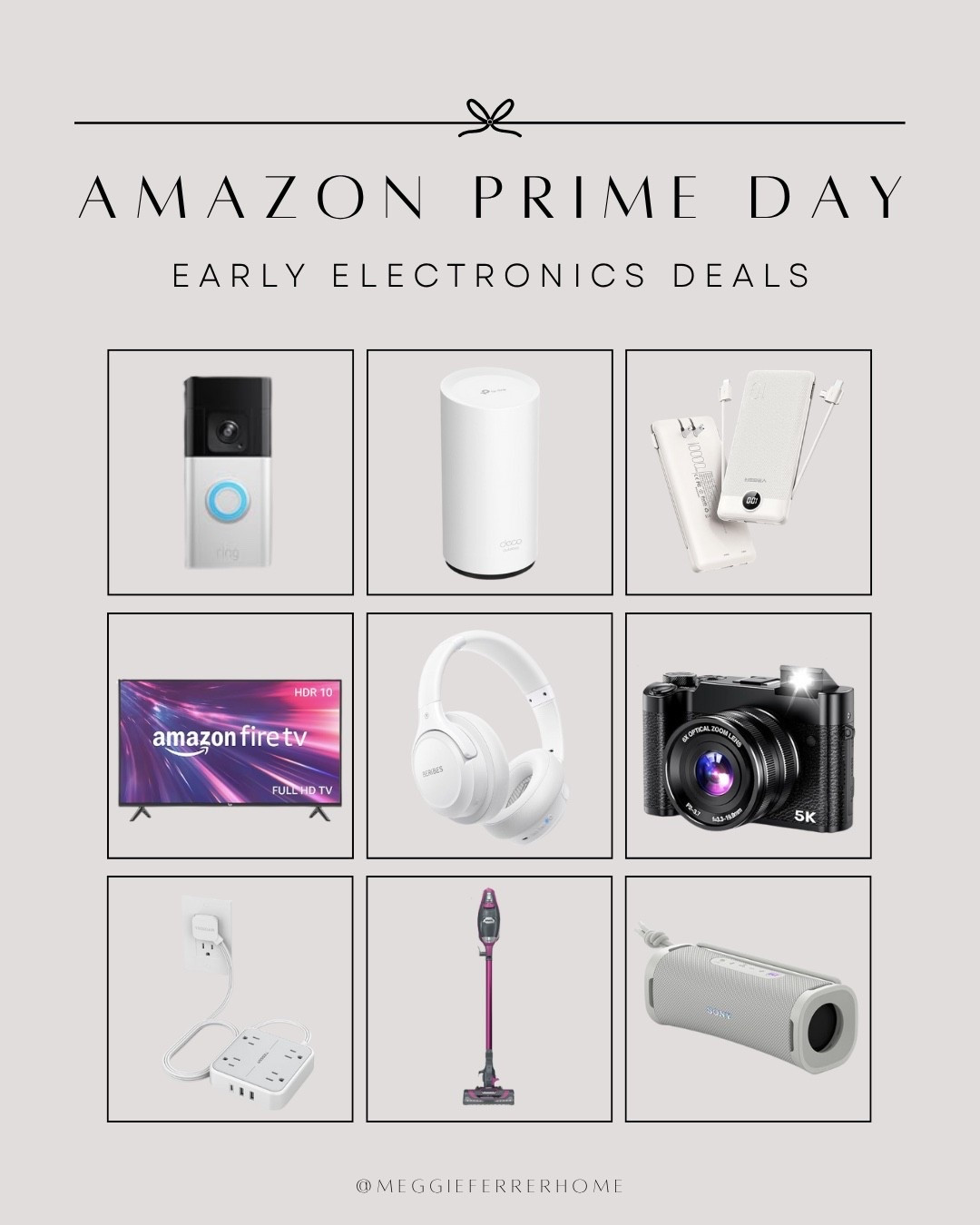 Amazon Prime Day- EARLY Electronic Deals!

Vacuum, speaker, headphones, WiFi box, ring camera, portable charger, camera, tv, and extension cord

#amazonprimeday #earlydeals #amazonelectronics #electronics 

#LTKHome #LTKSaleAlert