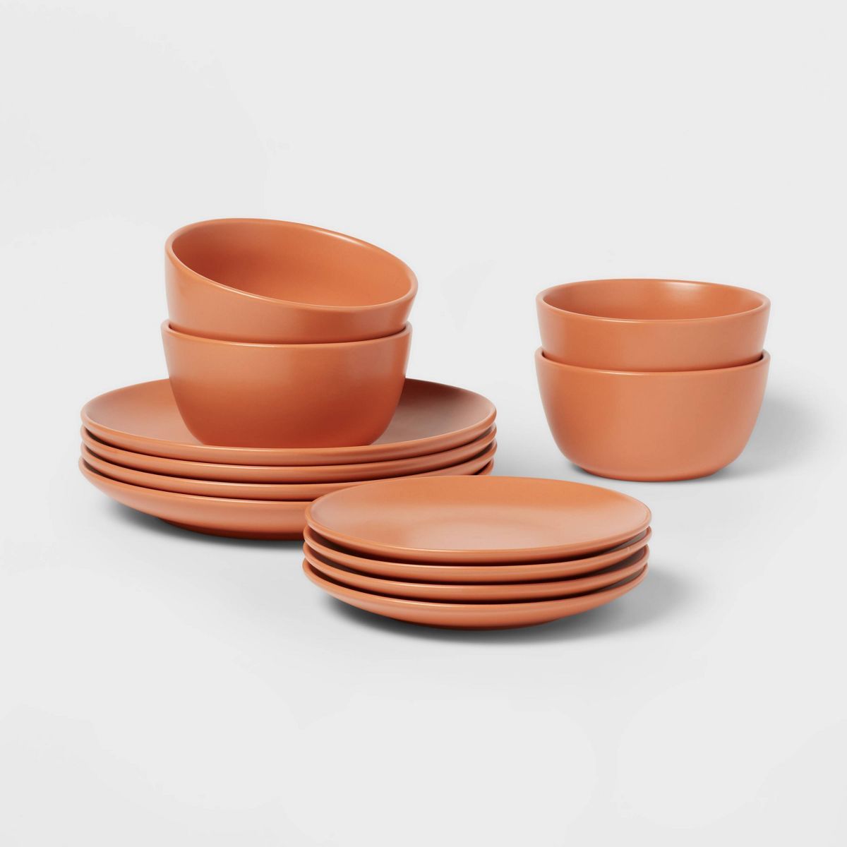 12pc Stoneware Avesta Dinnerware Set Rust - Threshold™ | Target