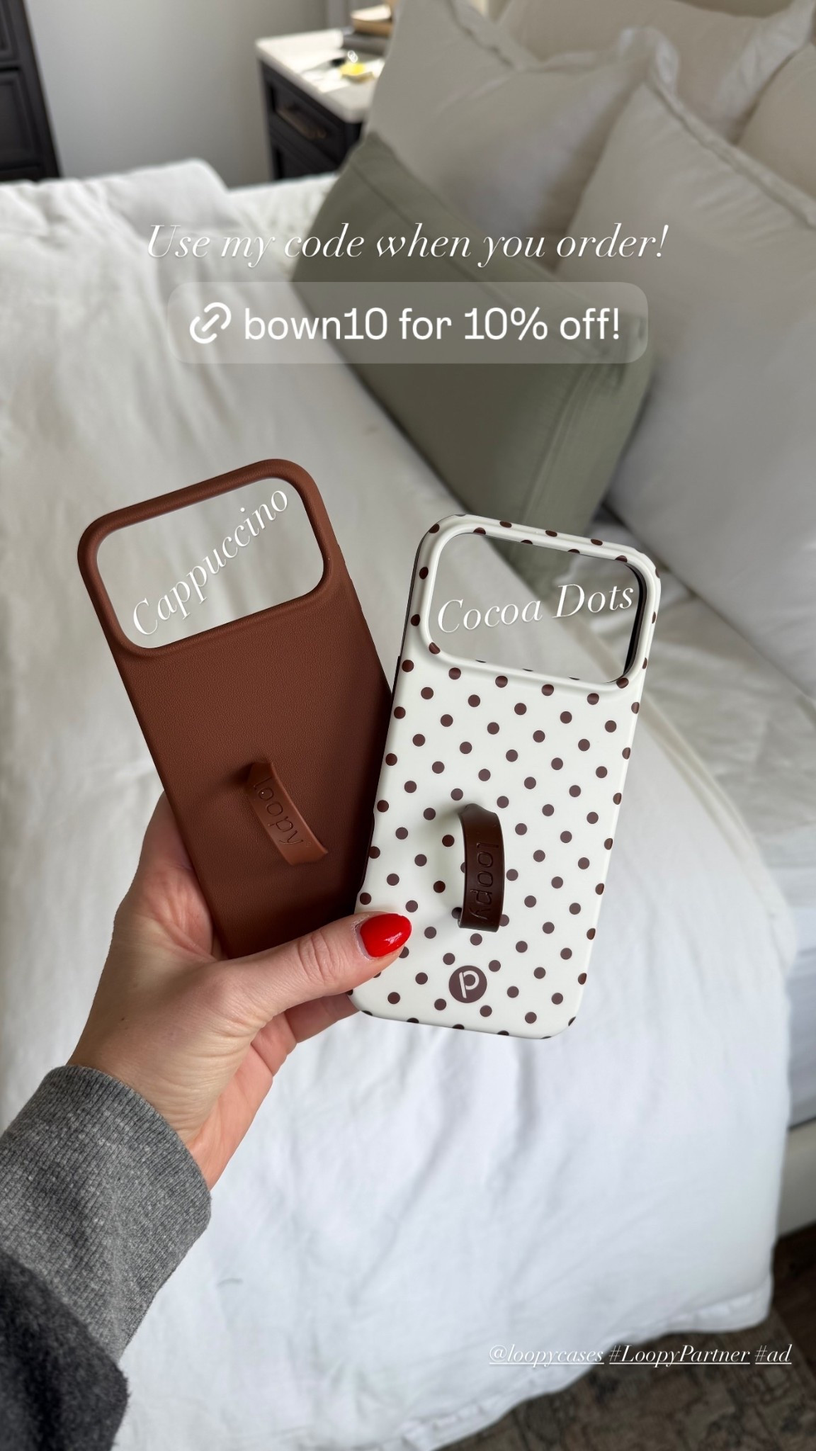 Cappuccino  Cocoa Dots Use my code when you order! @loopycases #LoopyPartner #ad