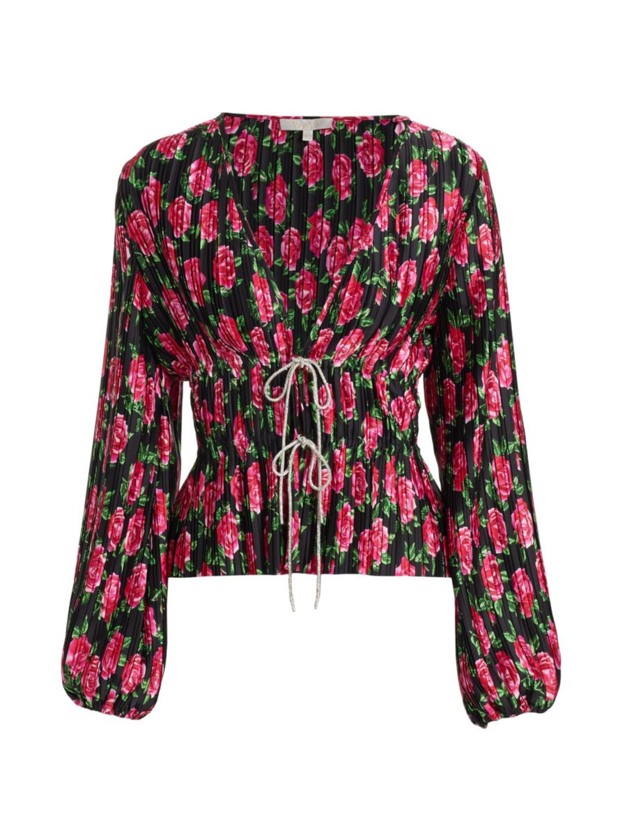 Payton Floral Plisse Blouse | Saks Fifth Avenue