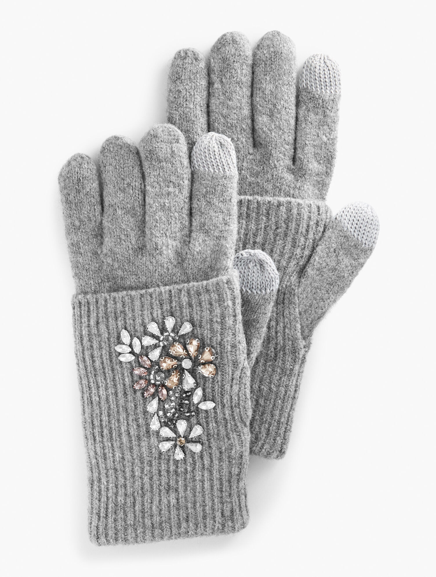 Embellished Flower Gloves | Talbots