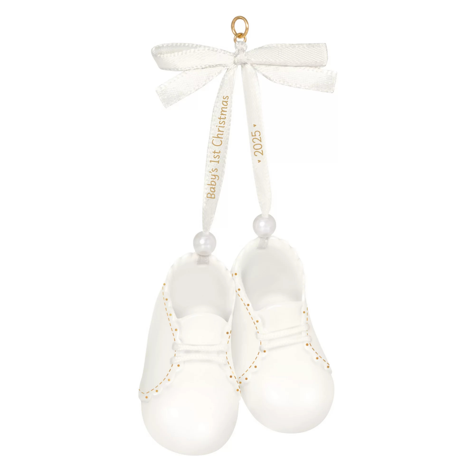 Baby's 1st Christmas Porcelain Baby Booties 2025 Hallmark Keepsake Christmas Ornament | Kohl's