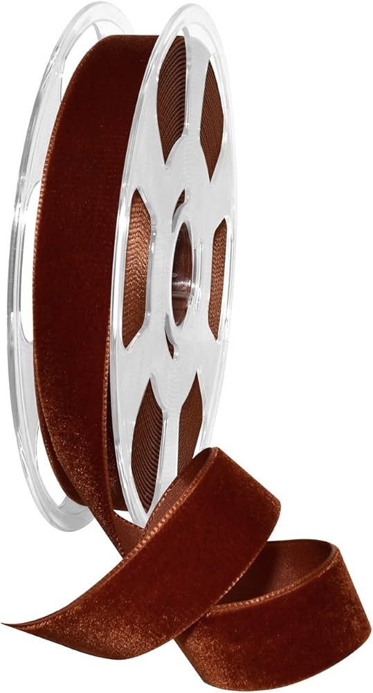 Morex Ribbon Nylon, 7/8 inch by 11 Yards, Rust, Item 01225/10-415 Nylvalour Velvet Ribbon 7/8" x ... | Amazon (US)