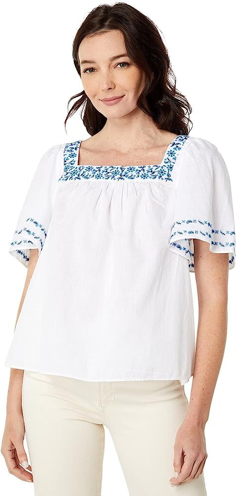 Draper James Maren Top in Embroidered Camellia | Amazon (US)