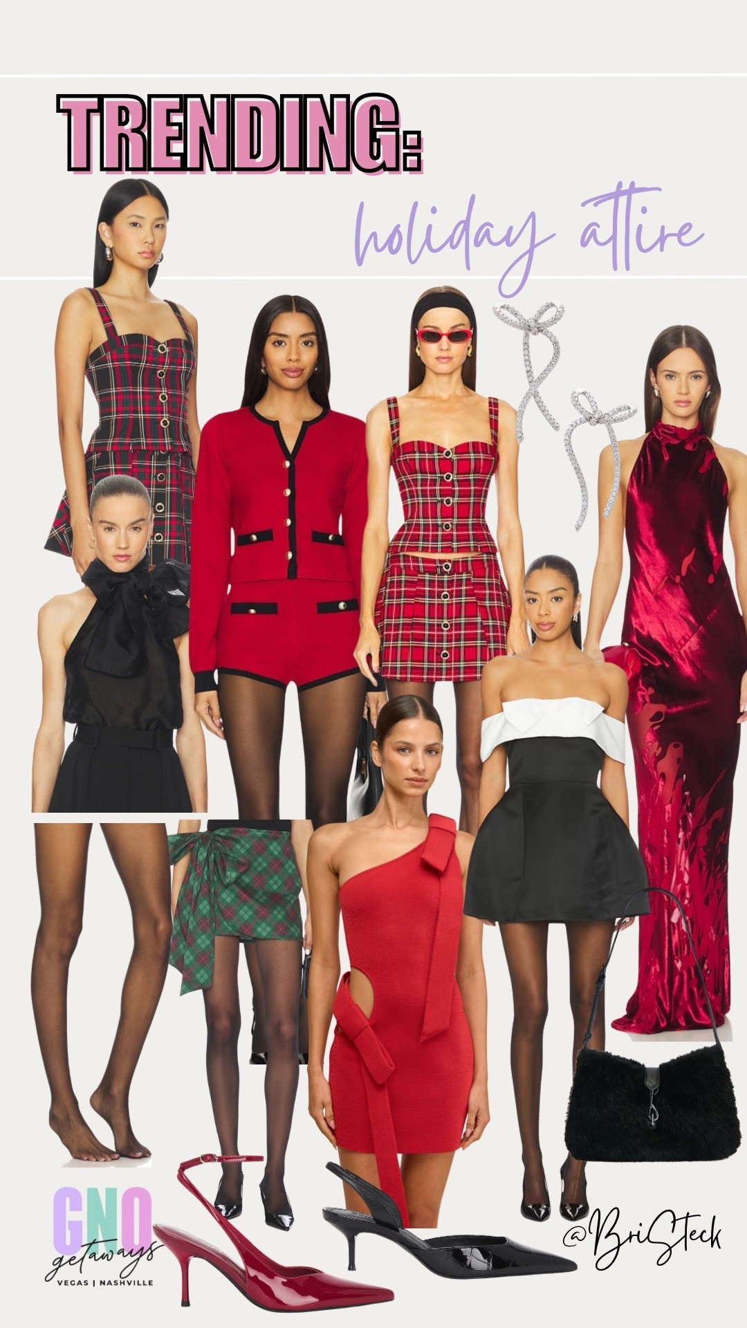 In the words of Mariah Carey…. It’s tiiiiimmeeeee!! Holiday party season is here - don’t show up in something boring! I found so many festive chic looks for you beautiful ladies to wear to your next holiday party. I’m obsessing over all the beautiful colors, patterns, and textures on these. I literally can’t pick a favorite! 


#revolve #cultgaia #holiday #holidayfashion #holidayparty #holidayparties #plaid #red #nightout #holidaydress #christmasdress #christmasoutfit #tartan #bow #festive #matchingset #heels #closedtoeheel #lasvegas #girlsnight #vegas

#LTKHoliday #LTKSeasonal #LTKCyberWeek