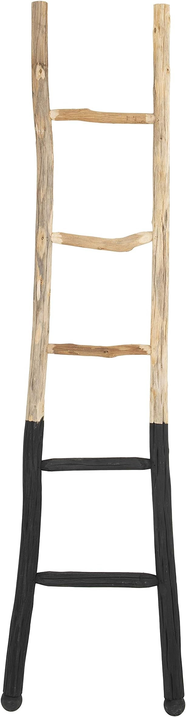 Creative Co-op Decorative Wood Ladder, Black Dipped Décor, Black & Natural | Amazon (US)