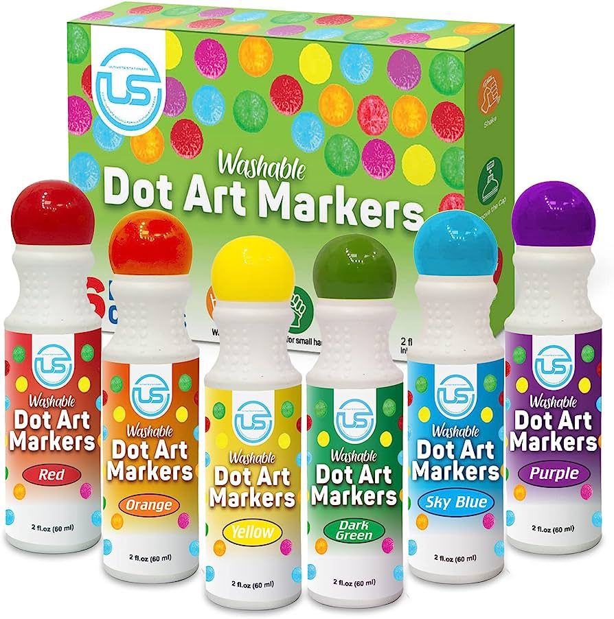 Ultimate Stationery Dot Markers, Dot Markers for Toddlers 1-3, Dot Art, Dot Paints Washable for K... | Amazon (US)