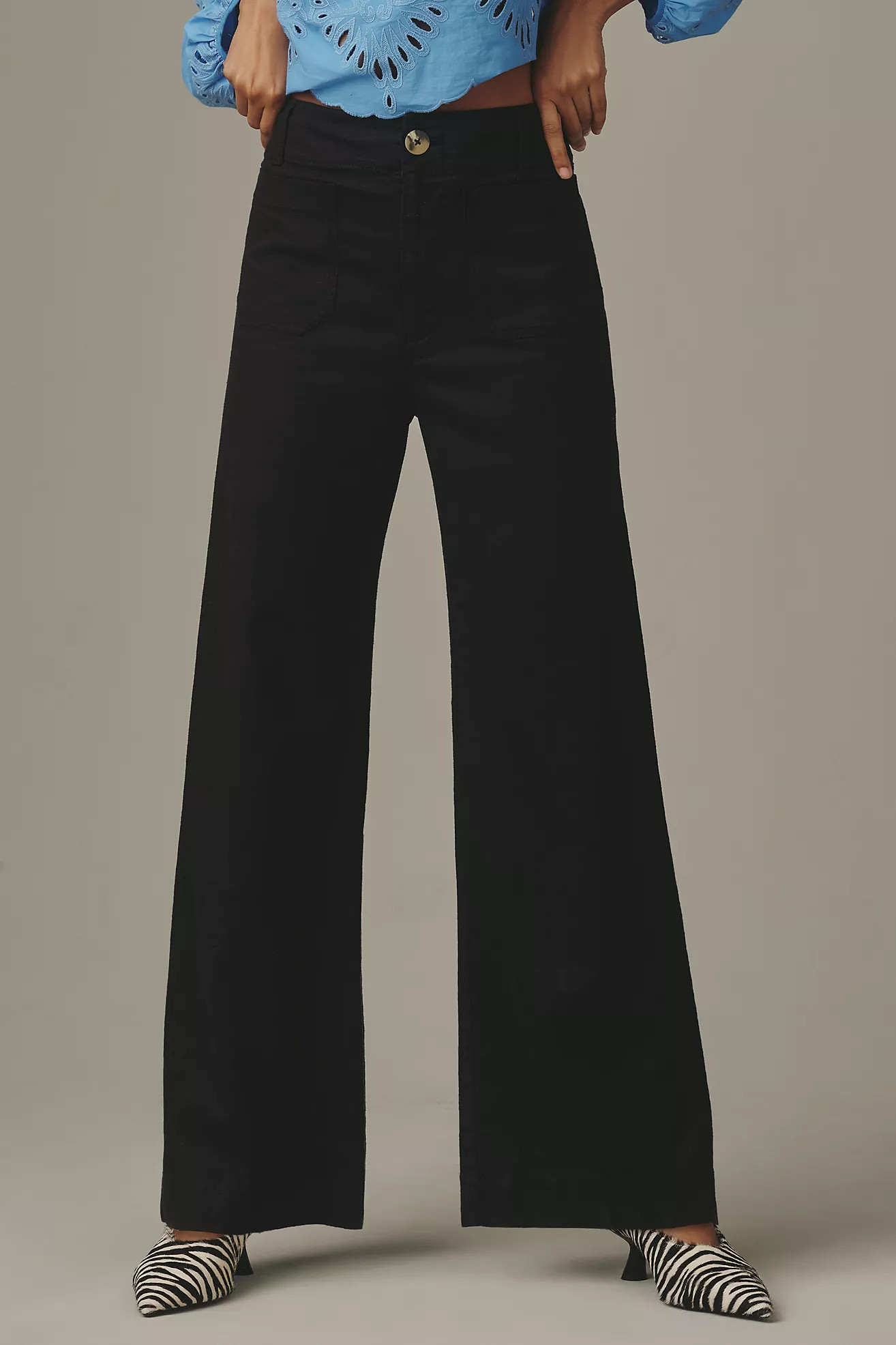 The Colette Beachy Linen Full-Length Wide-Leg Pants by Maeve | Anthropologie (US)