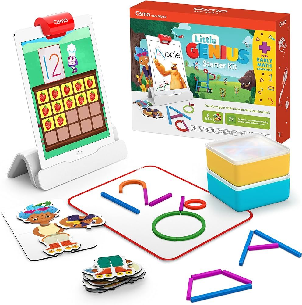 Osmo Early Math Learning Kit for iPad - 6 Educational Games for Ages 3-5 - STEM Toy with Osmo Bas... | Amazon (US)