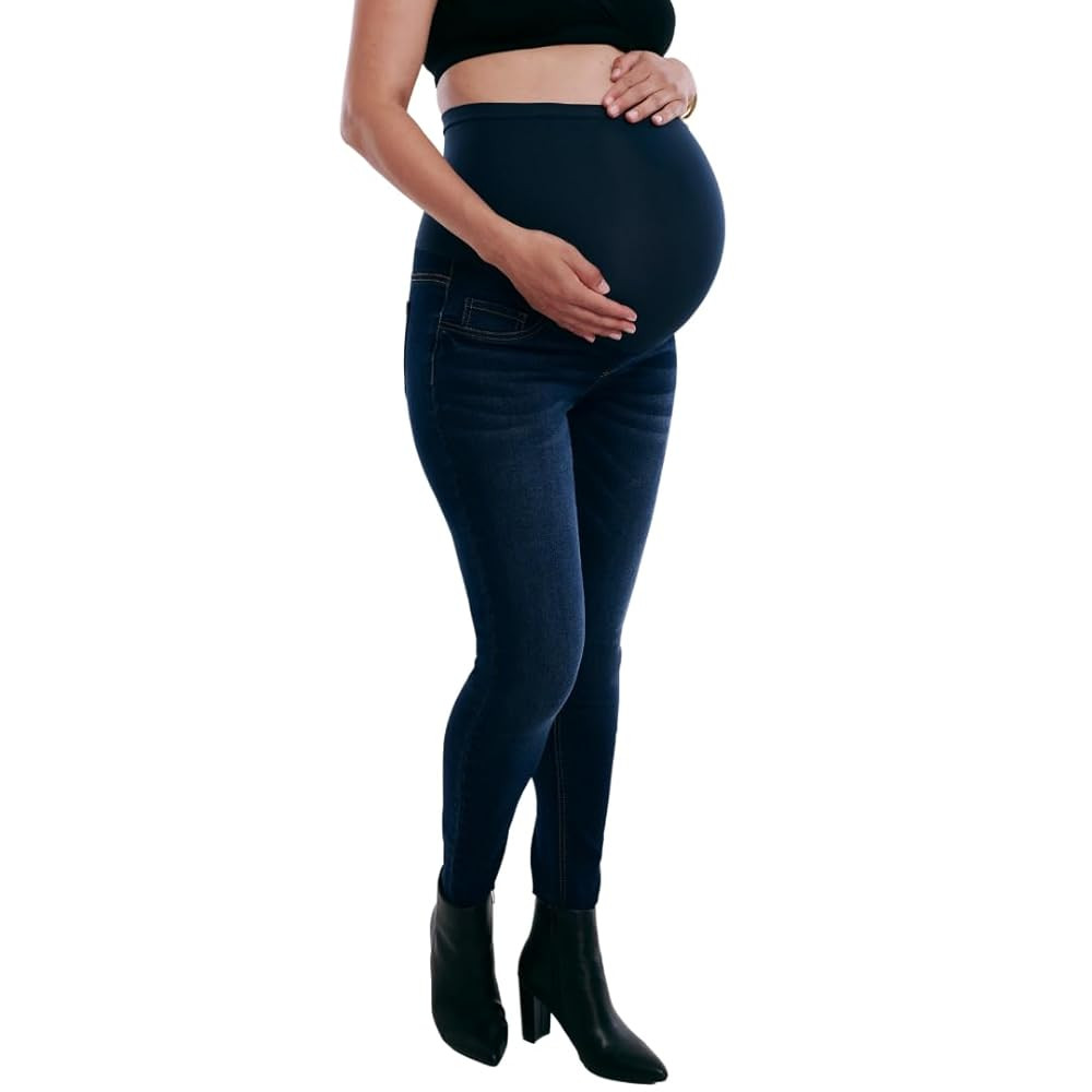 Motherhood Maternity Women's Secret Fit Over The Belly Skinny Ankle Pregnancy Jeans | Amazon (US)