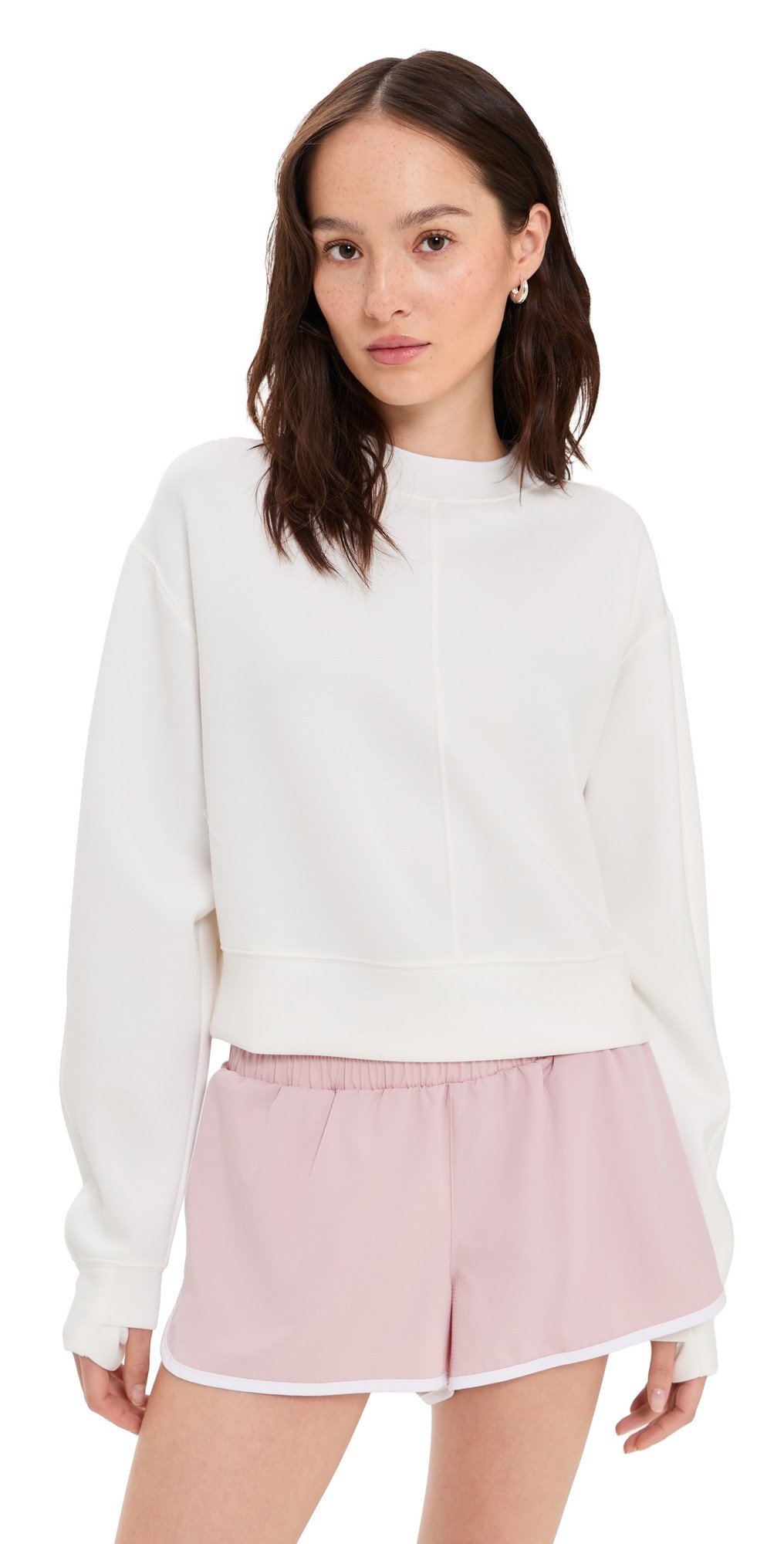 Varley Tasmin Cropped Sweatshirt Snow White XS | Shopbop
