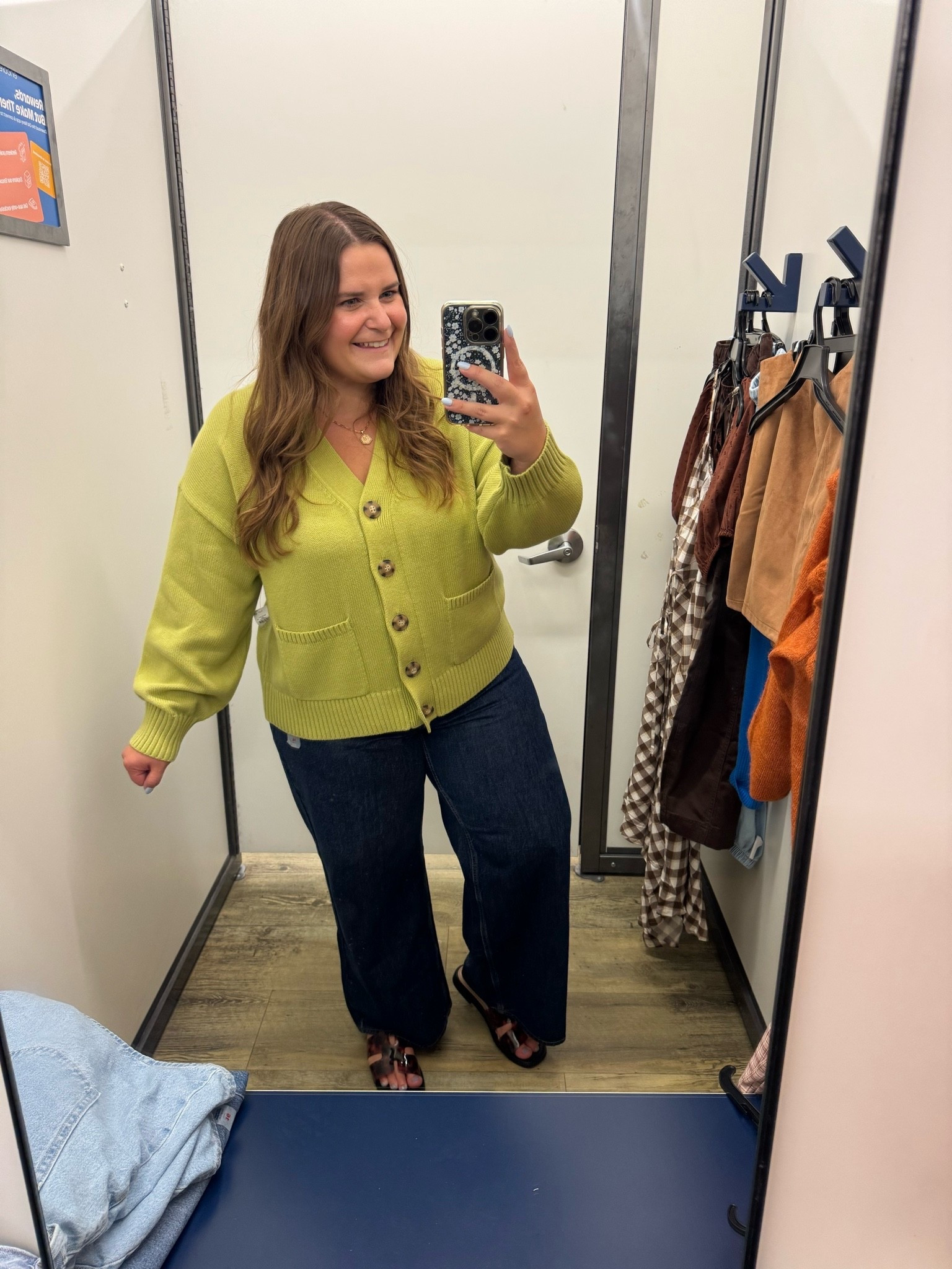 Fall old navy try on! This pop of color is beautiful for fall but it is out of stock at the moment. wearing an xl in the cardigan and a 16 short in the wow baggy jeans

#LTKootd #LTKMidsize #LTKPlusSize