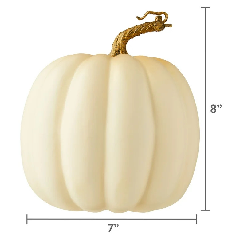 Harvest Cream Foam Pumpkin Decoration, by Way To Celebrate | Walmart (US)