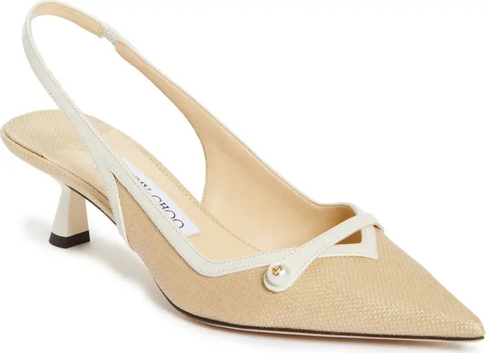 Jimmy Choo Amita Kitten Heel Slingback Pump (Women) | Nordstrom | Nordstrom