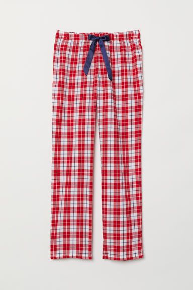 H & M - Flannel Pajama Pants - Red | H&M (US)
