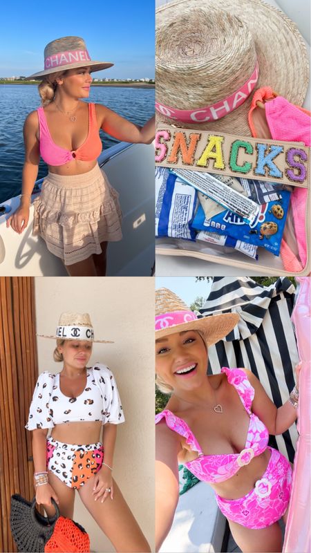 Chanel hat band 
Chanel hat 
Beach style


#LTKswim #LTKtravel #LTKunder100