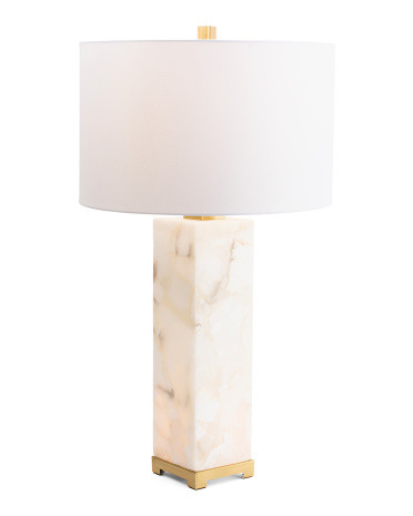 31in Alabaster Table Lamp With Nighltight | TJ Maxx