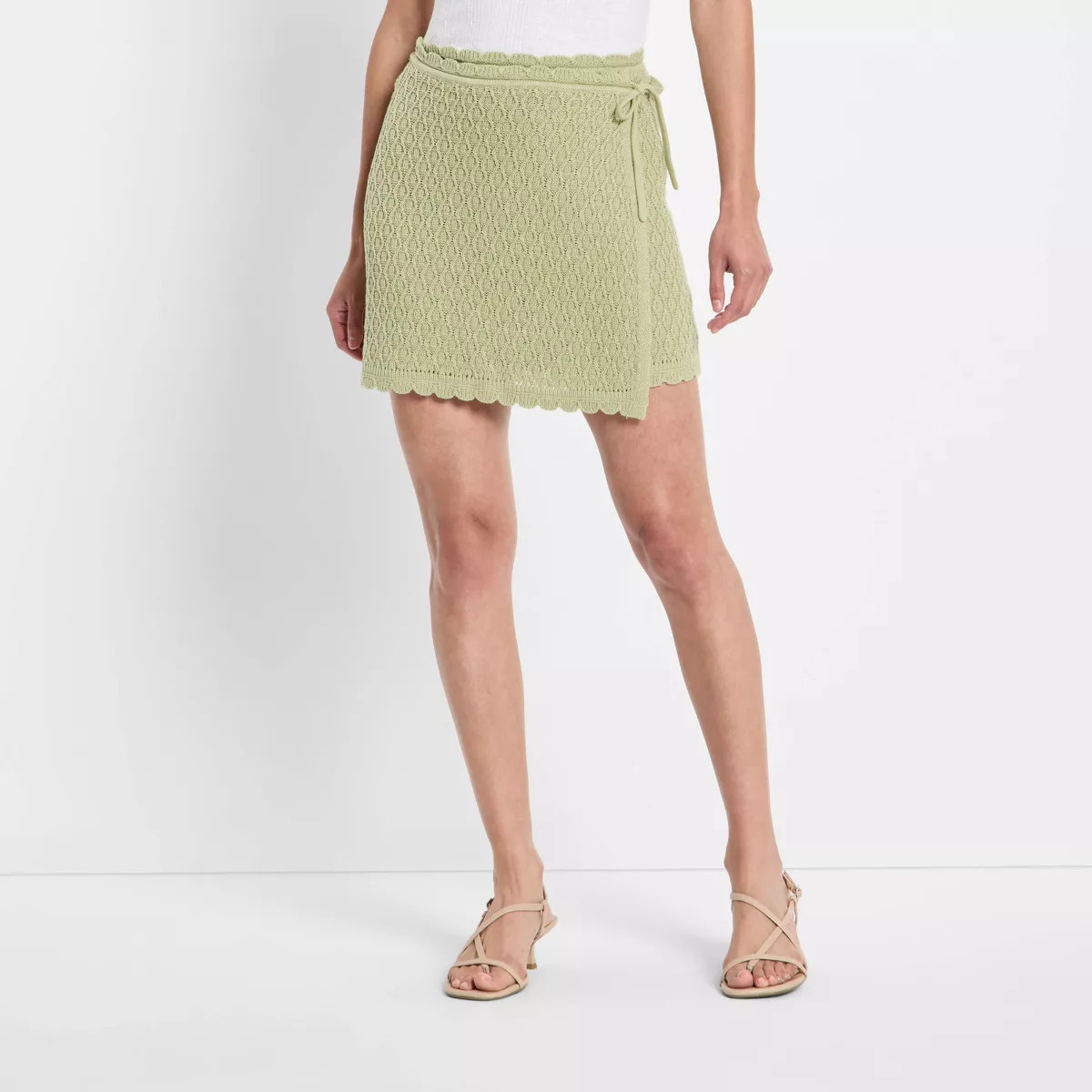 Women's High-Rise Sweater Wrap Mini Skirt - Future Collective | Target