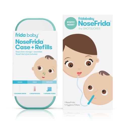 Bundle of Frida Baby Baby Nasal Aspirator NoseFrida The Snotsucker + Frida Baby NoseFrida Case + Refills | Cleaning and Storage for Doctor-Recommended NoseFrida The Snotsucker Nasal Aspirator | Amazon (US)