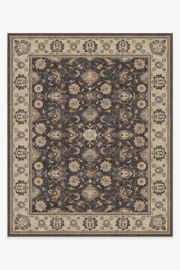 Odette Dark Wood Flatwoven Rug | Ruggable