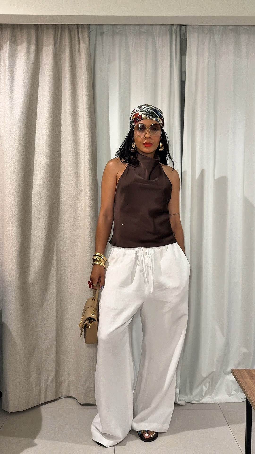 Top: small
Pants: XL