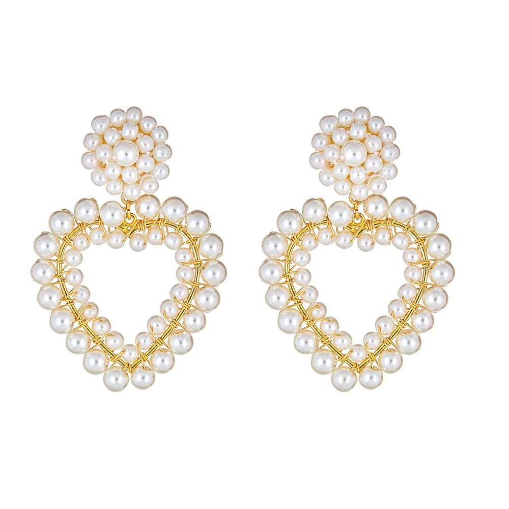 Lisi Lerch Roxy Heart Pearl Earrings | HAUTEheadquarters | HAUTEheadquarters