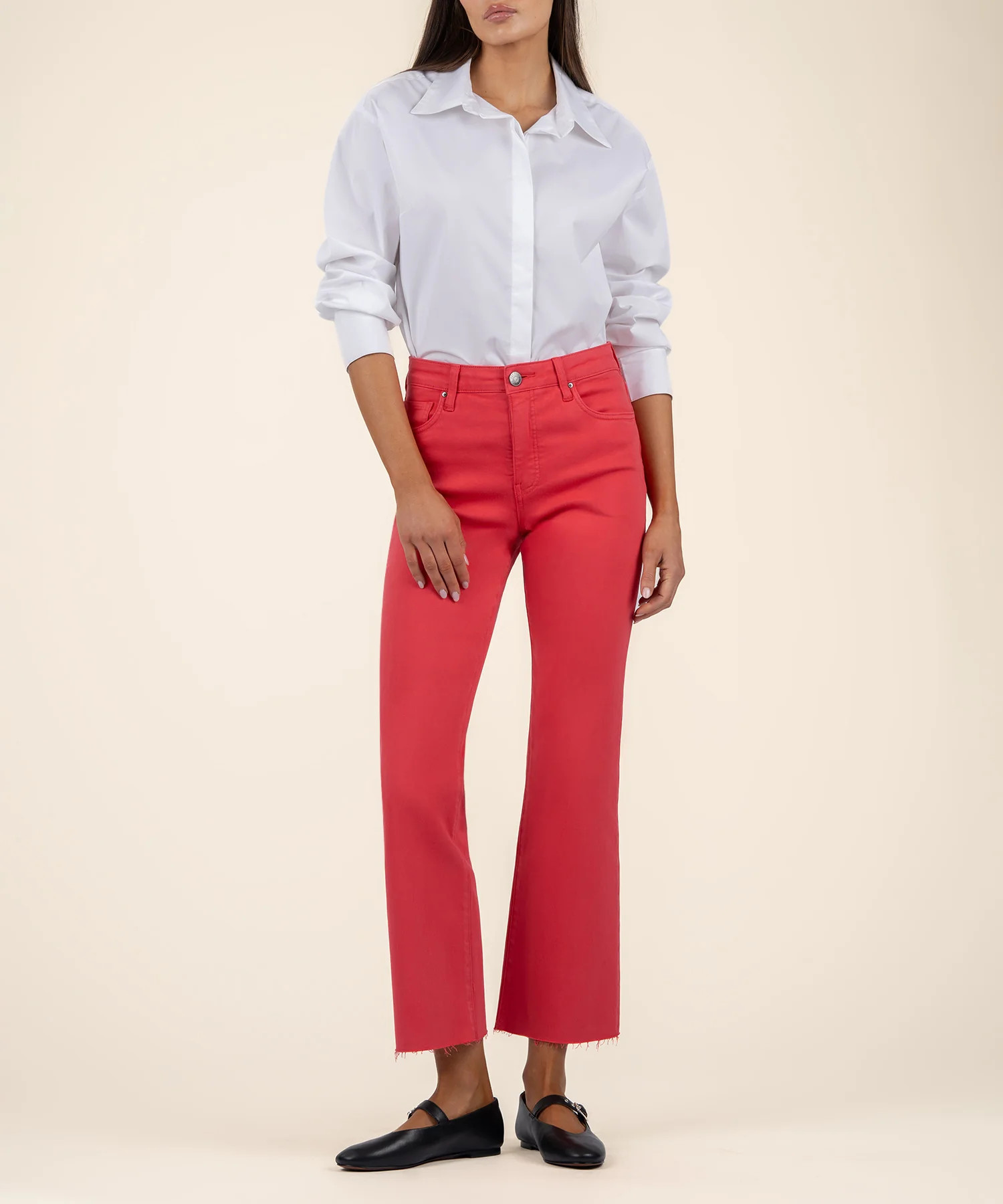 Kelsey High Rise Ankle Flare - 16 / Strawberry - Kut from the Kloth | Kut From Kloth