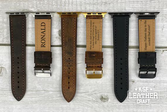 Leather Apple Watch Band 38mm 40mm 42mm 44mm Handmade Watch | Etsy | Etsy (US)