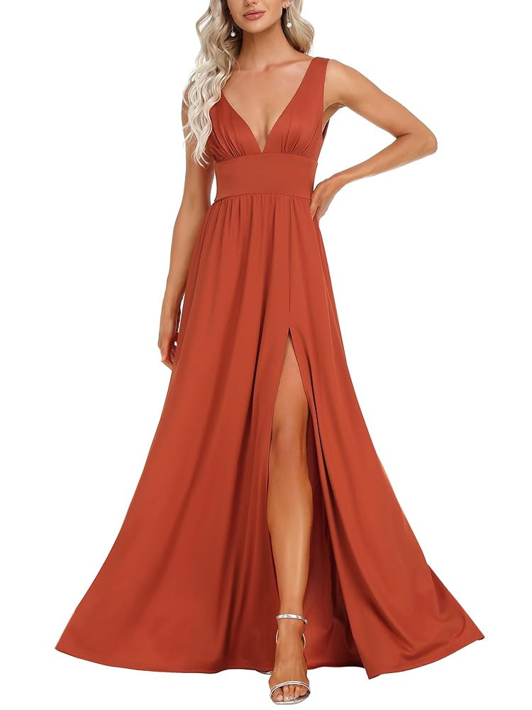 Ever-Pretty Women's Bridesmaid Dresses Amazon Bridesmaid Dress Amazon Orange Dress Wedding Guest | Amazon (US)