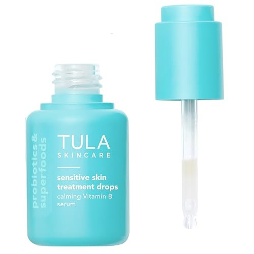 TULA Skin Care Sensitive Skin Treatment Drops - Vitamin B Serum, Calms Irritation and Smoothes Skin, Contains Ginger, Aloe, Oats, Cucumber, & Probiotics, 1 fl oz. | Amazon (US)
