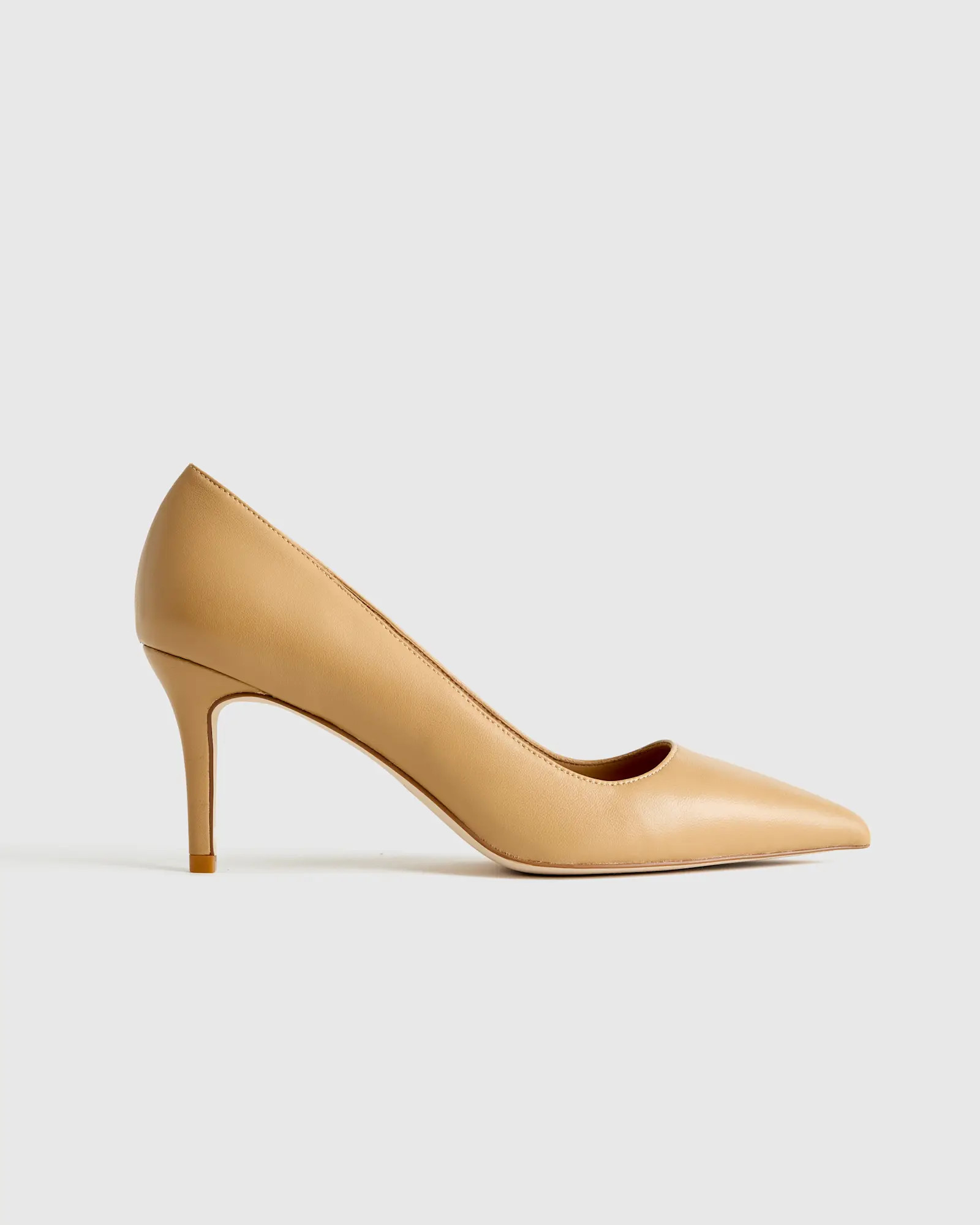 Italian Leather 75mm Pointy Toe Pump | Quince