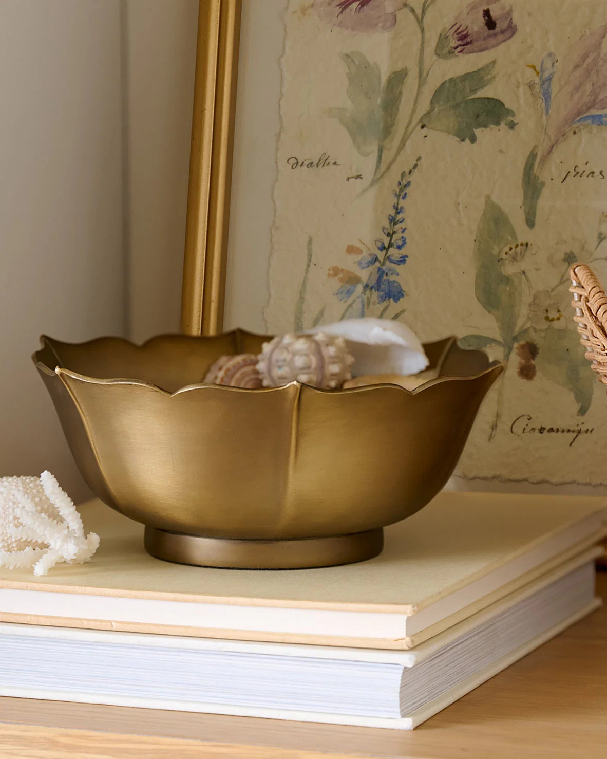 Ellie Antiqued Brass Decorative Bowl | Magnolia