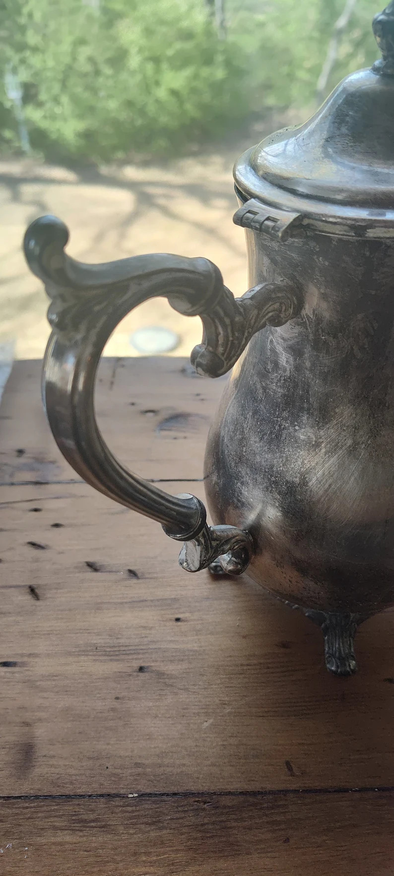 RARE Find Antique Wm Rogers Vintage Tea/coffee Pot With Hinged Lid Footed Base 800 - Etsy | Etsy (US)