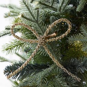 Glitter Bow Clip-On Ornament | West Elm (US)