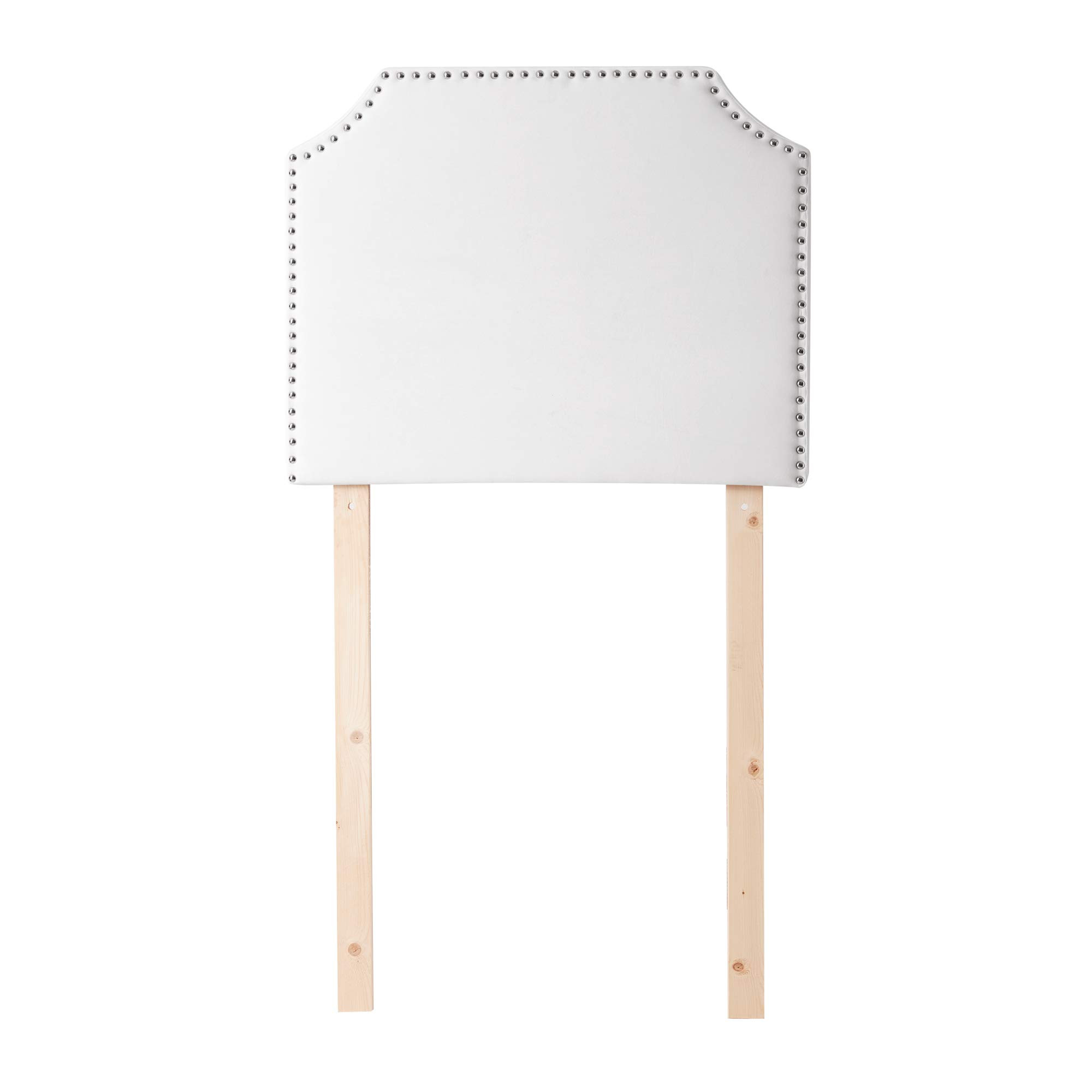 DormCo Bevel Tacked Plush College Headboard - White - with Legs | Amazon (US)