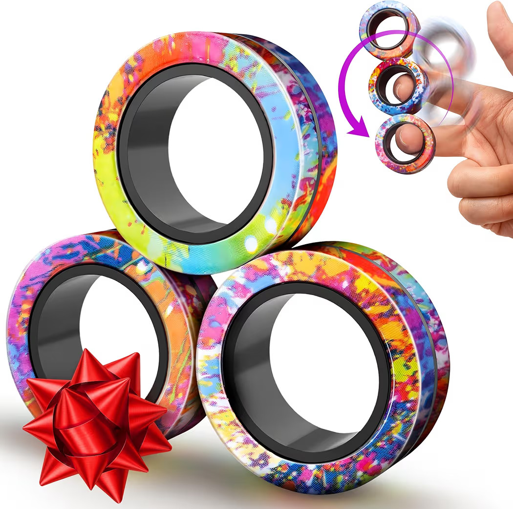 BUNMO Magnetic Rings Stocking Stuffers for Teens - Fidget Toys Adults - Stocking Stuffers for Boy... | Amazon (US)