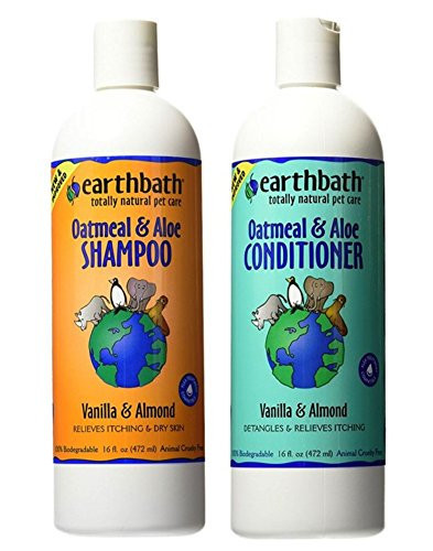 earthbath Oatmeal & Aloe Dog Shampoo and Conditioner - Oatmeal Shampoo for Dogs, Anti Itch Dry Skin Relief Pet Wash, Medicated Dog Shampoo & Conditioner, Hypoallergenic, Tearless - 16 Oz (1 Set) | Amazon (US)