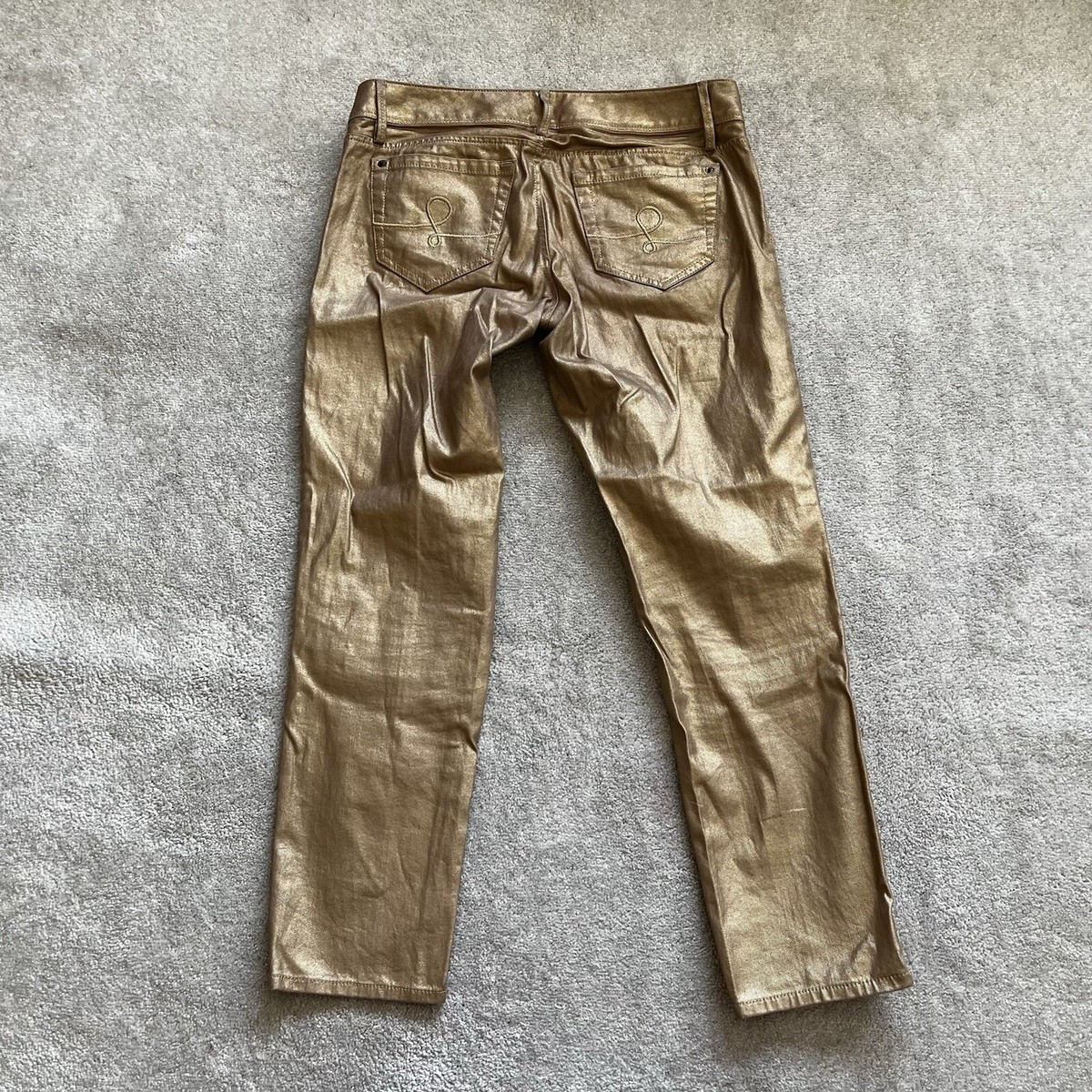 LILLY PULITZER WORTH SKINNY MINI JEANS GOLD METALLIC EVENT HOLIDAY CHIC DRESSY | eBay US