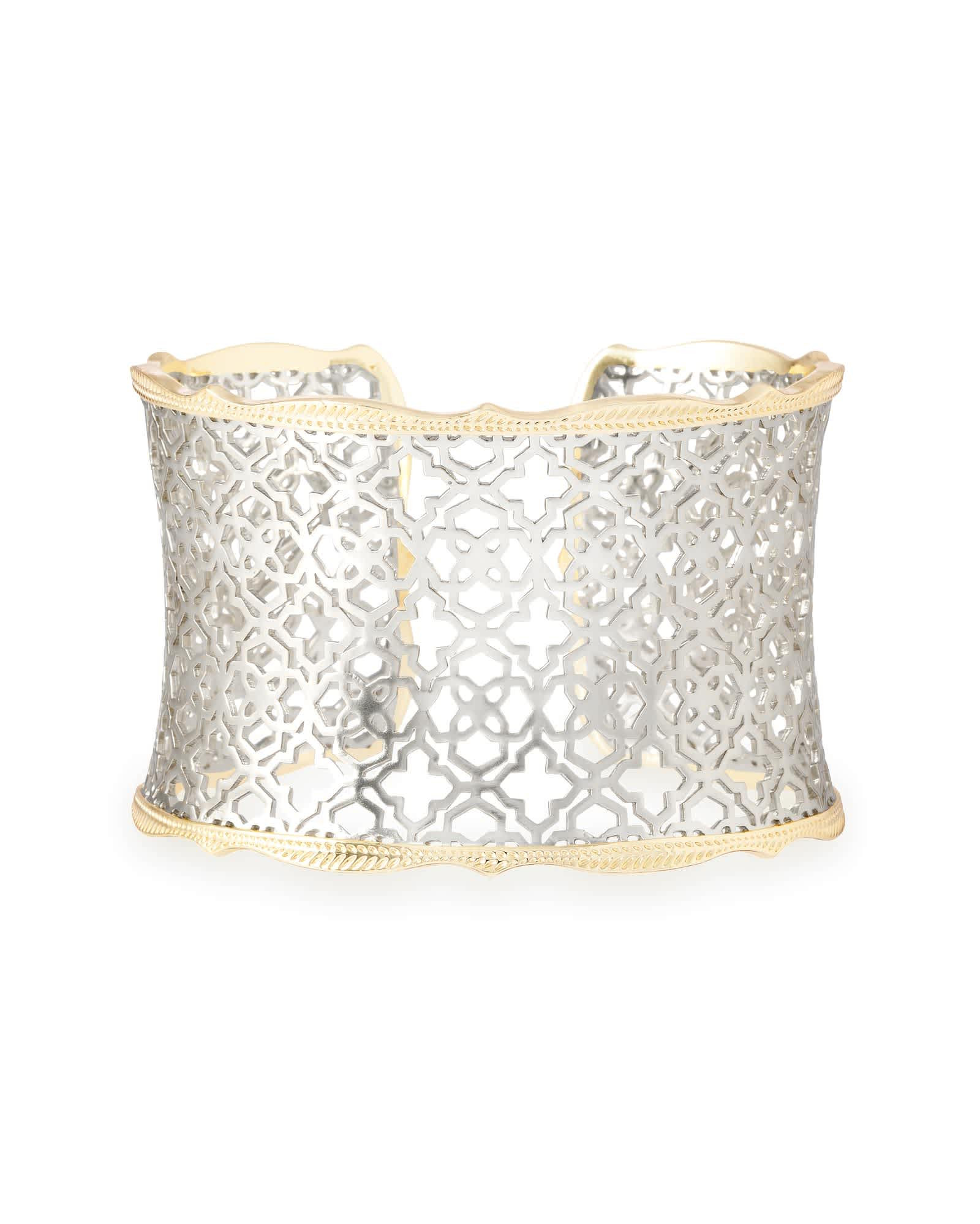 Kendra Scott Candice Gold Cuff Bracelet in Silver Filigree Mix | Metal | Kendra Scott